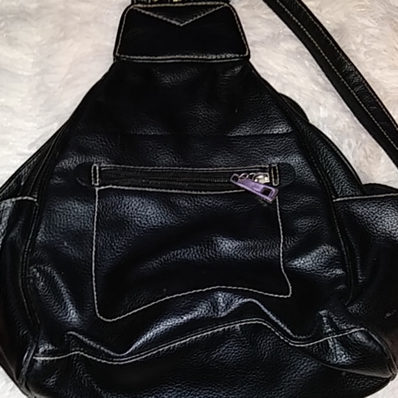 black bookbag purse
